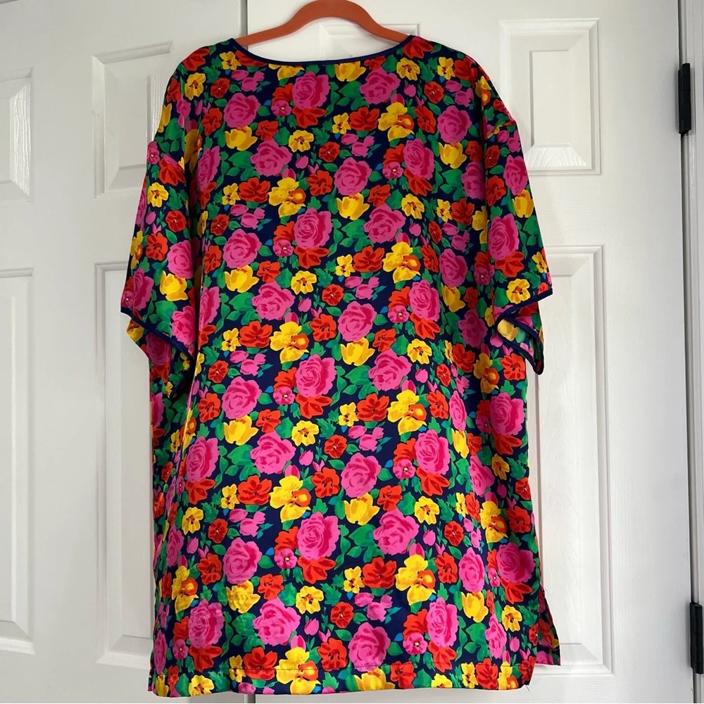 RARE Vintage GOLD Label Victoria’s Secret Sleep Shirt Gown Short Sleeve Blouse L